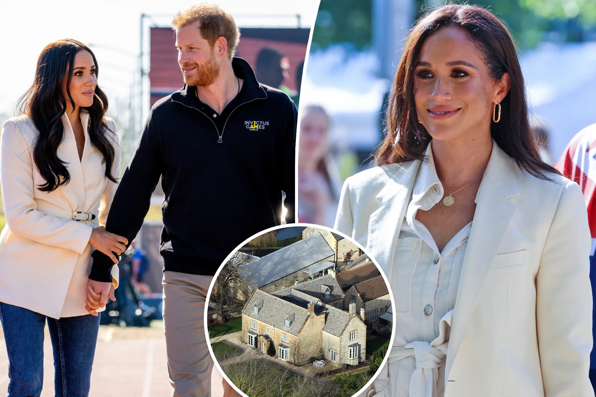 Meghan Markle and Prince Harry making a public appearance together
