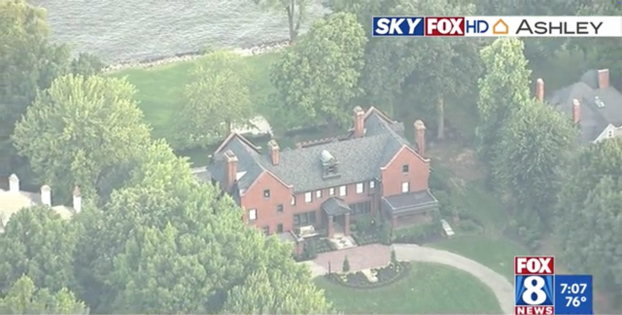 Aerial view of Taylor Swift and Travis Kelce