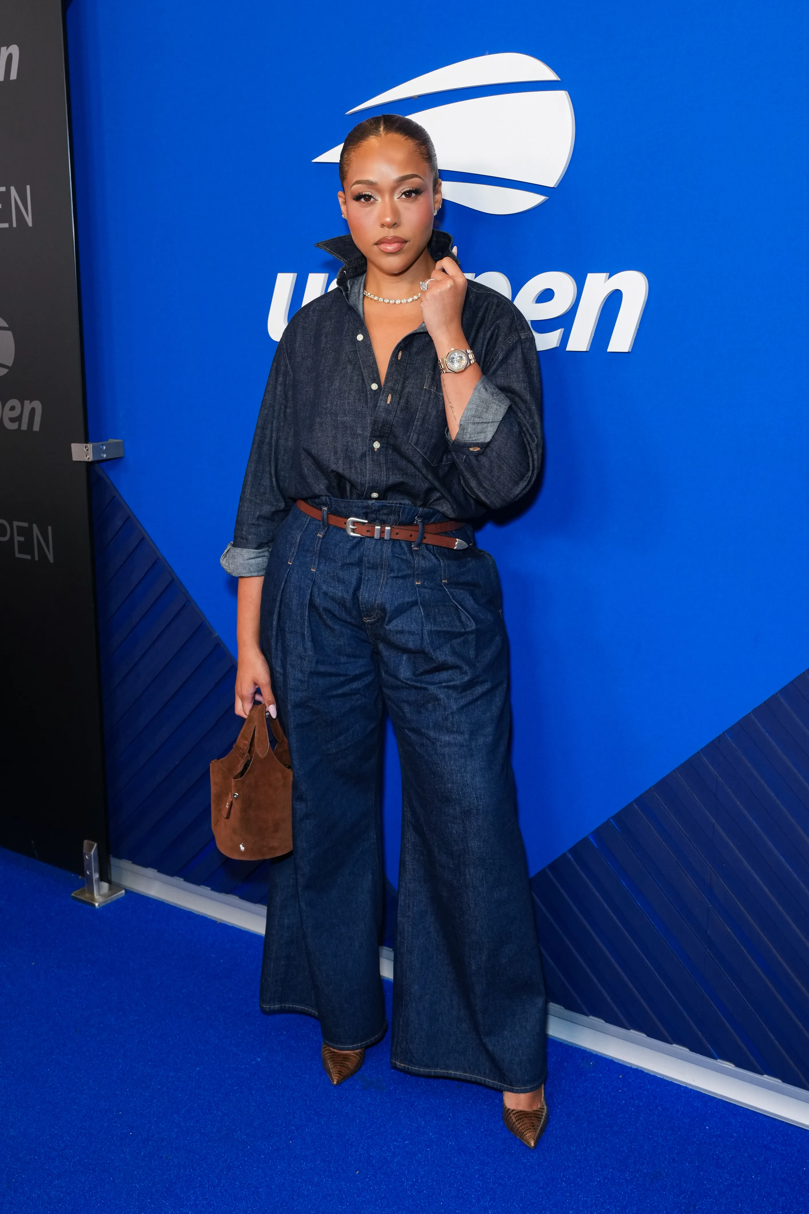 Jordyn Woods attends the US Open Men