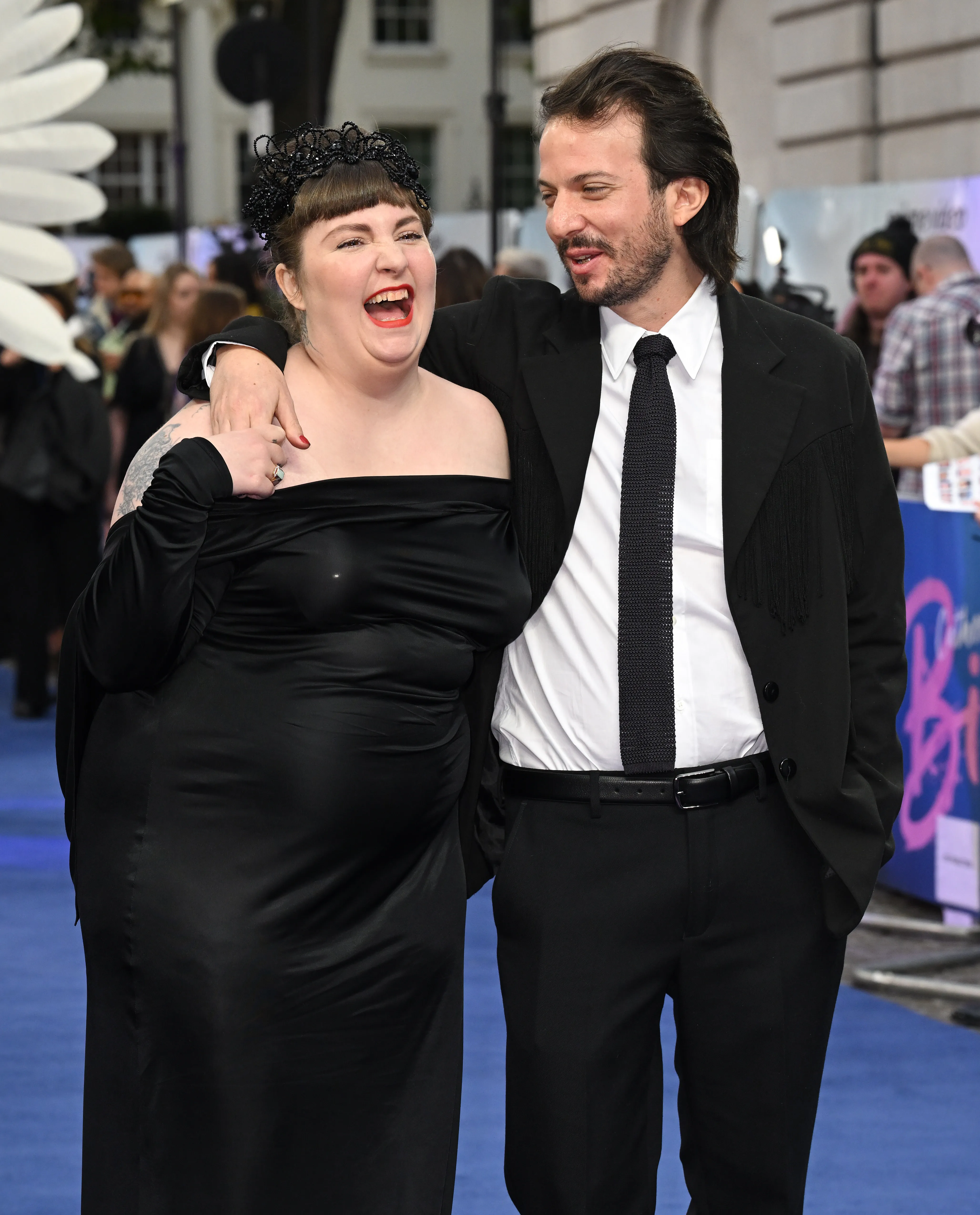 Director Lena Dunham and Luis Felber attend the "Catherine Called Birdy" UK premiere.