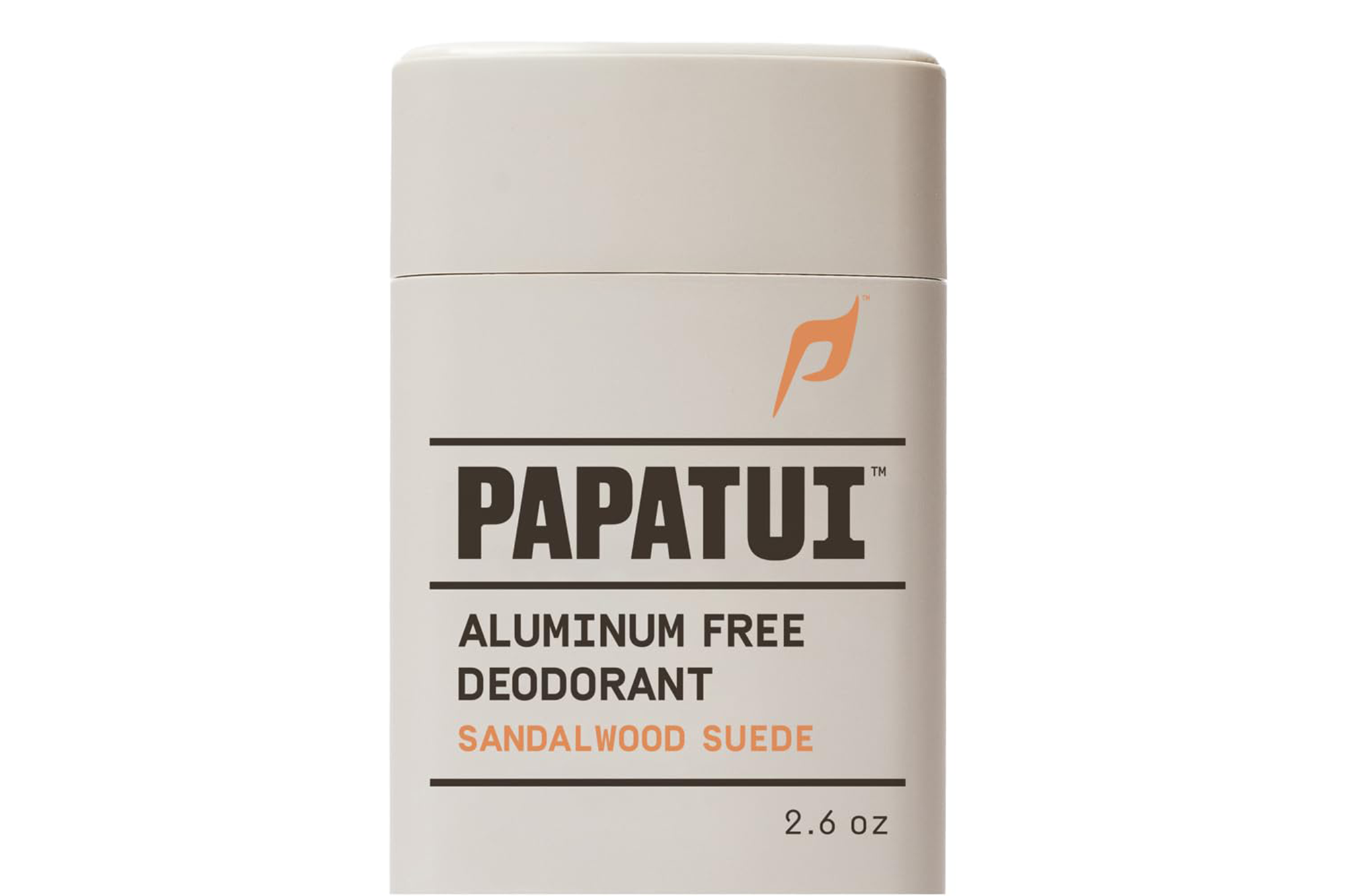 Papatui aluminum-free deodorant in sandalwood suede scent, 2.6 oz.
