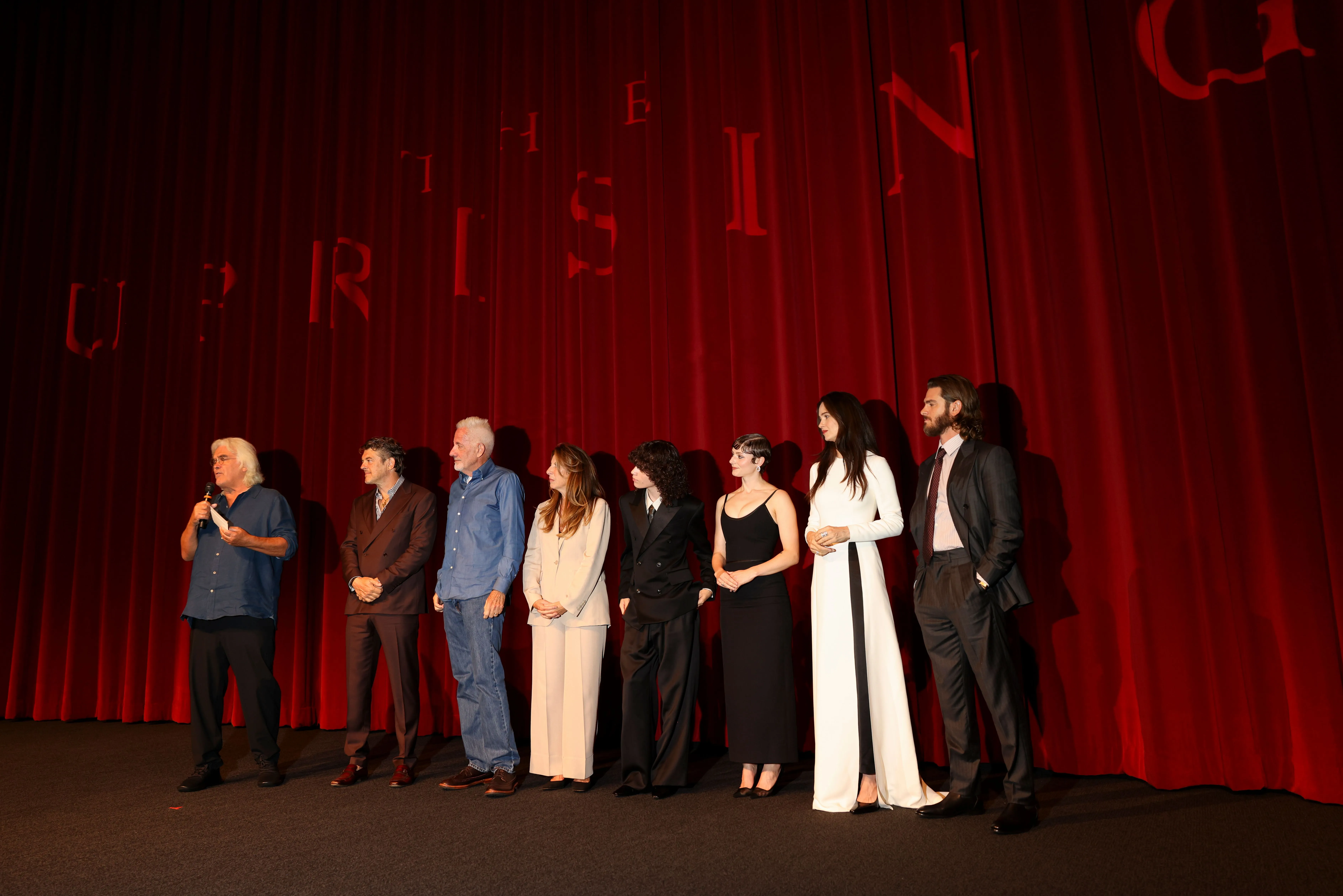 The cast and crew of "The Uprising" at the film