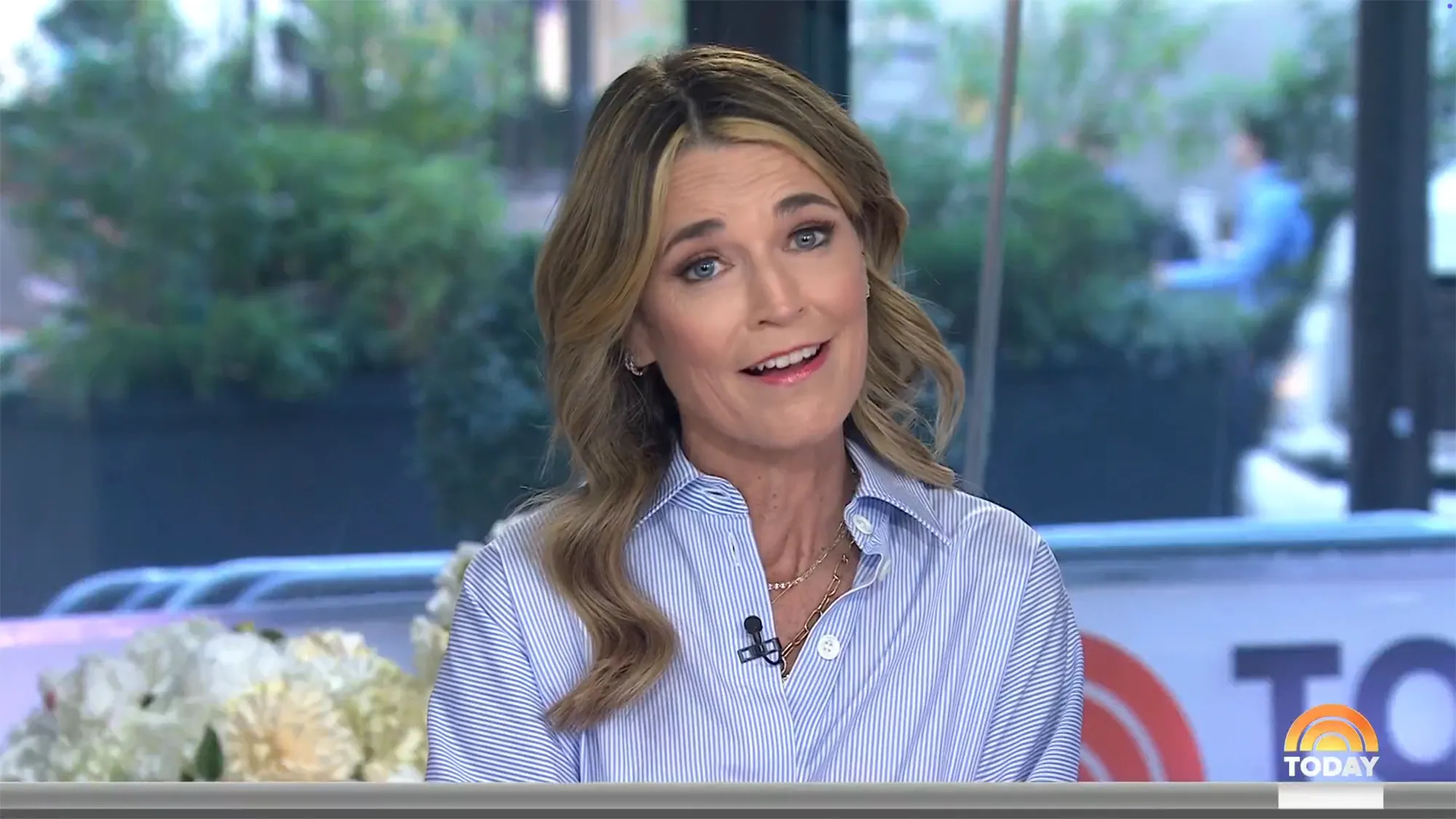 Savannah Guthrie tearing up during Allison Janney