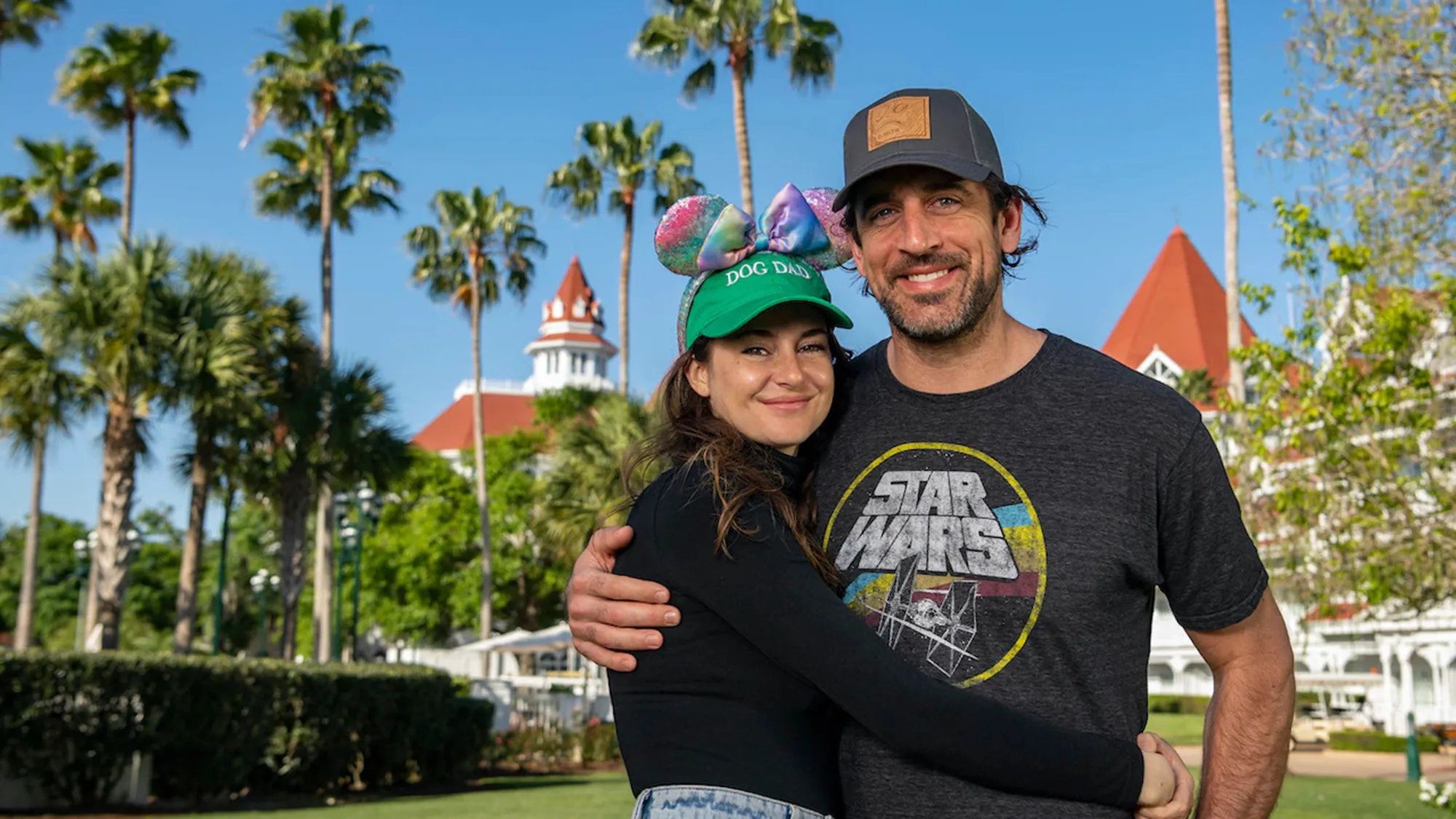 Shailene Woodley and Aaron Rodgers