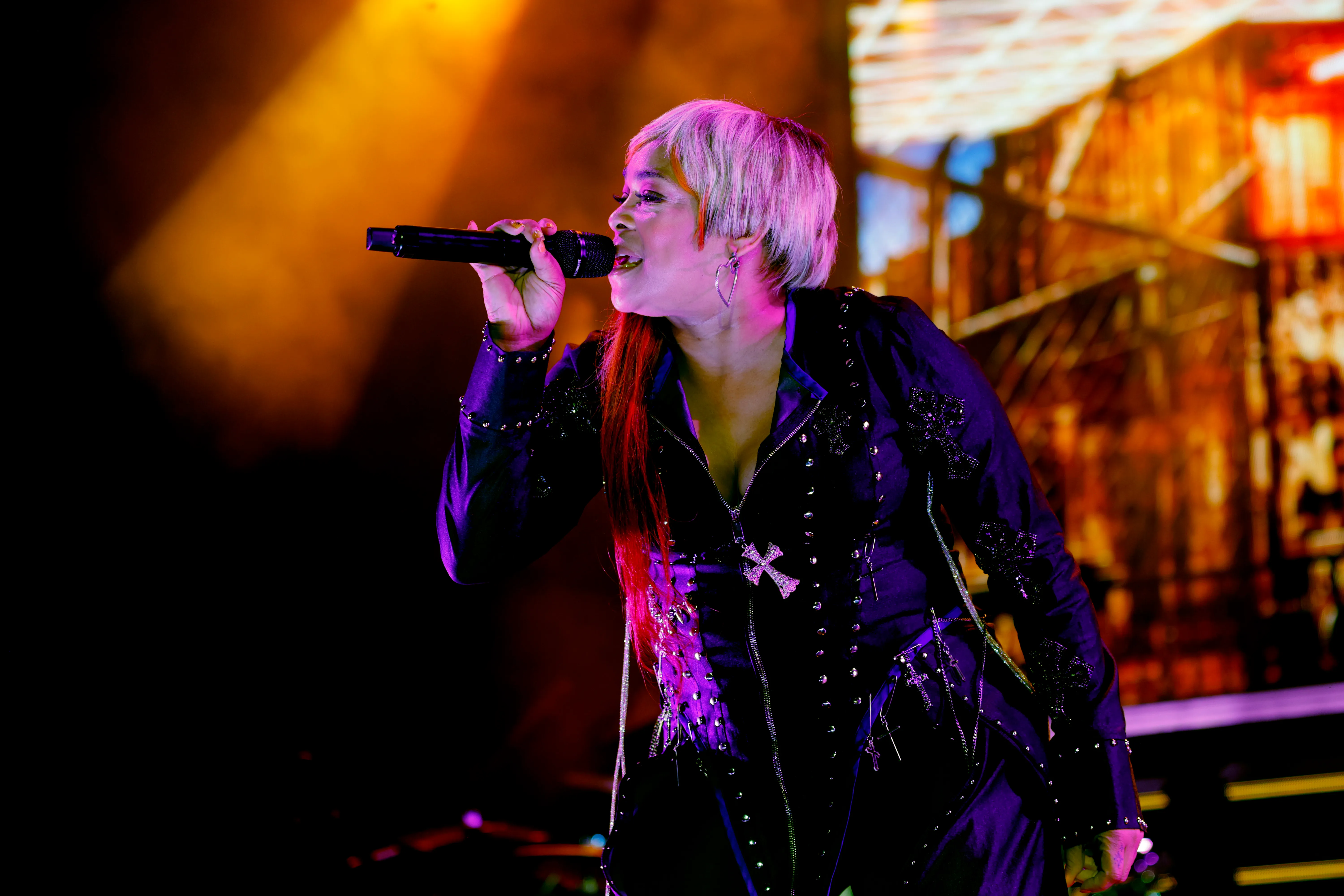 Tionne "T-Boz" Watkins of TLC performing onstage.