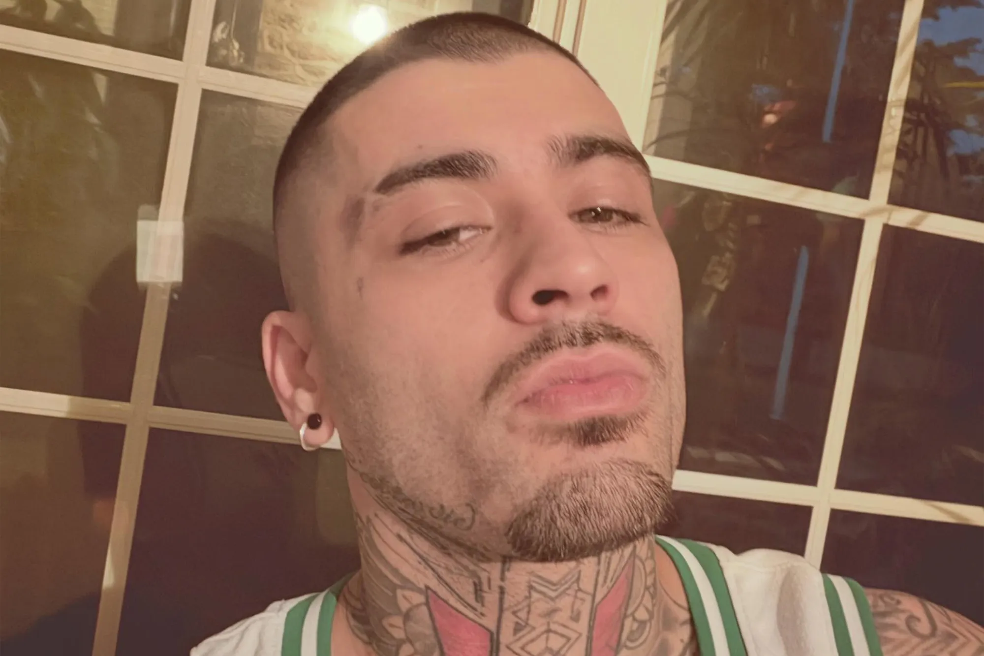 Zayn Malik posing for a social media thirst trap portrait