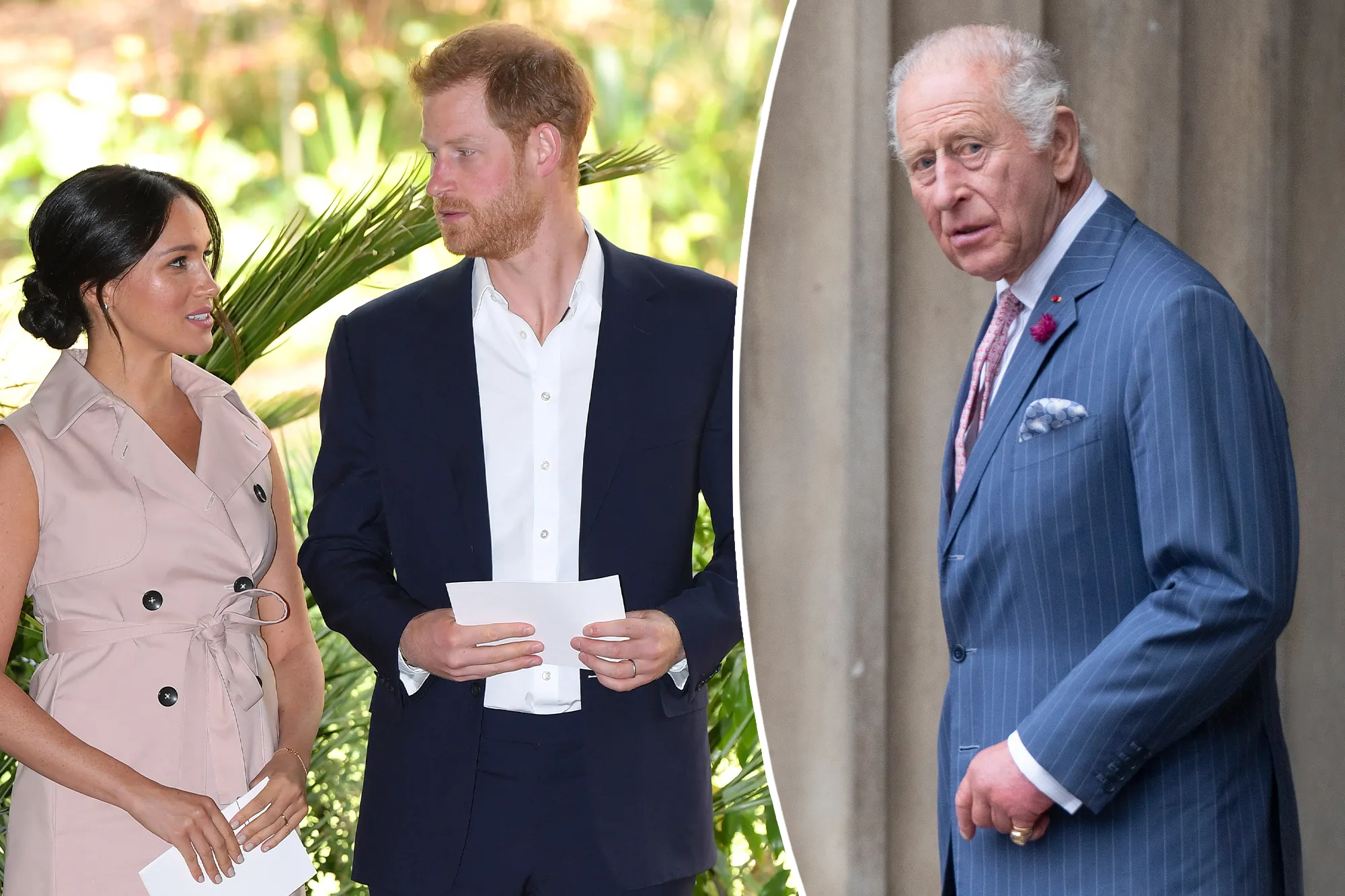 Prince Harry and Meghan Markle split with King Charles III.