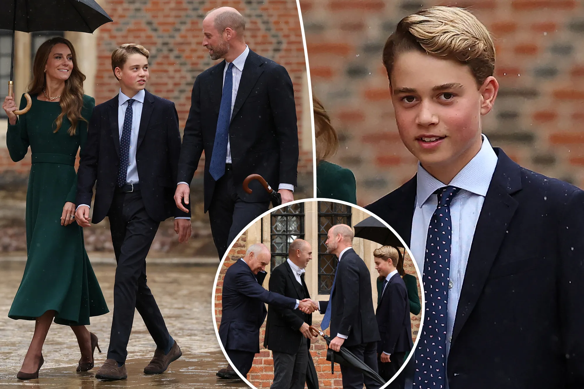Prince William and Kate Middleton drop off Prince George for his first day at Eton College