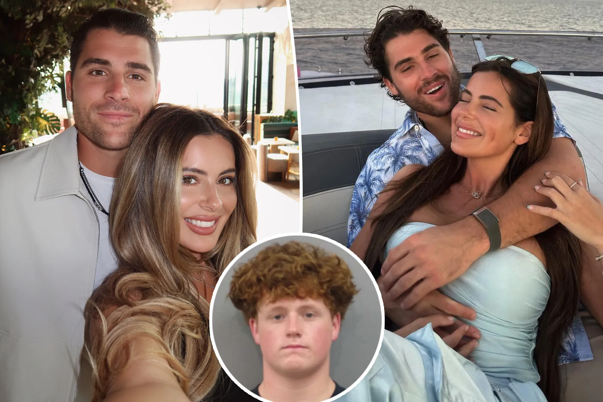Brielle Biermann and fiancé Billy Seidl posing together
