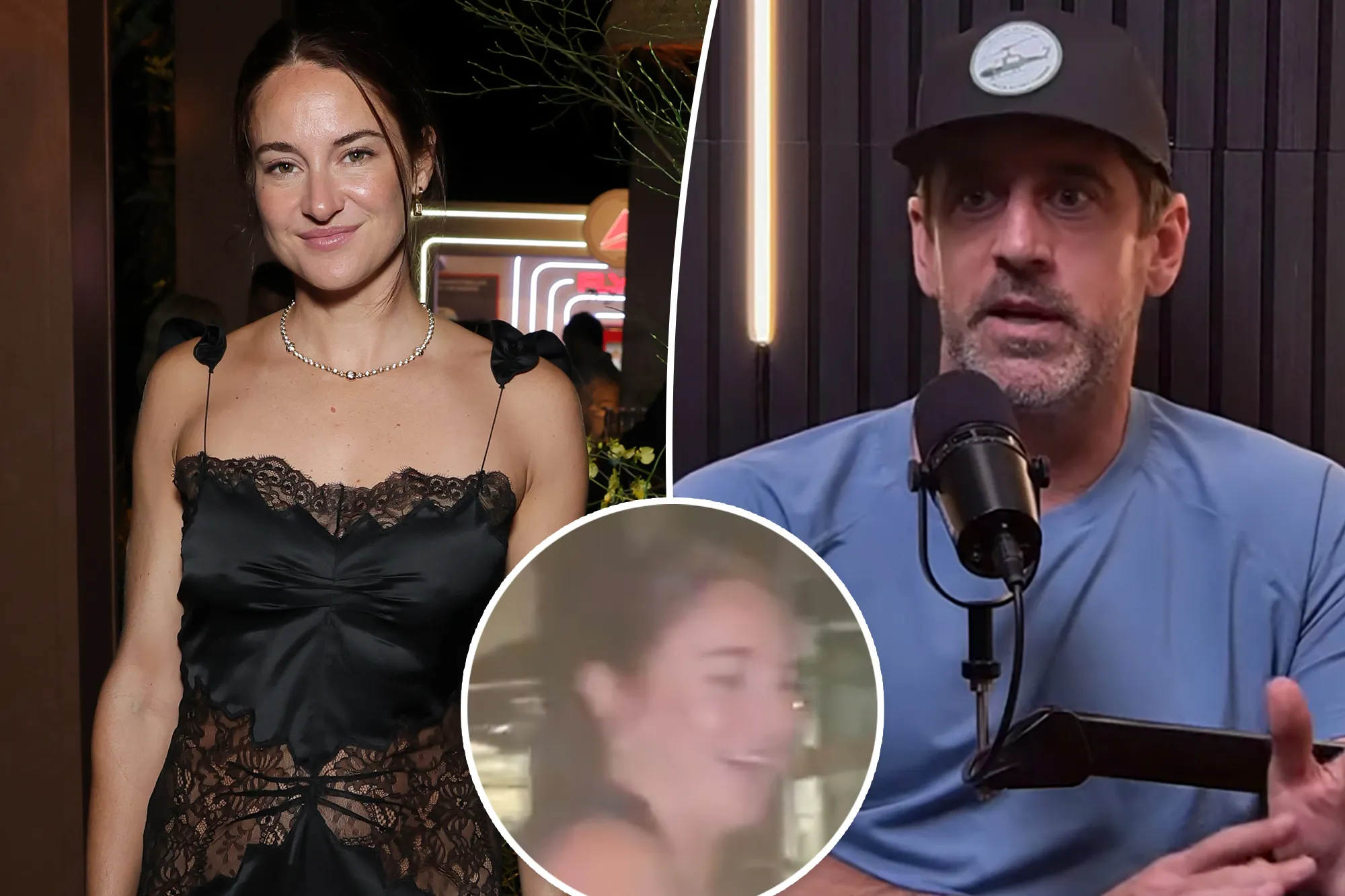 Shailene Woodley and Aaron Rodgers