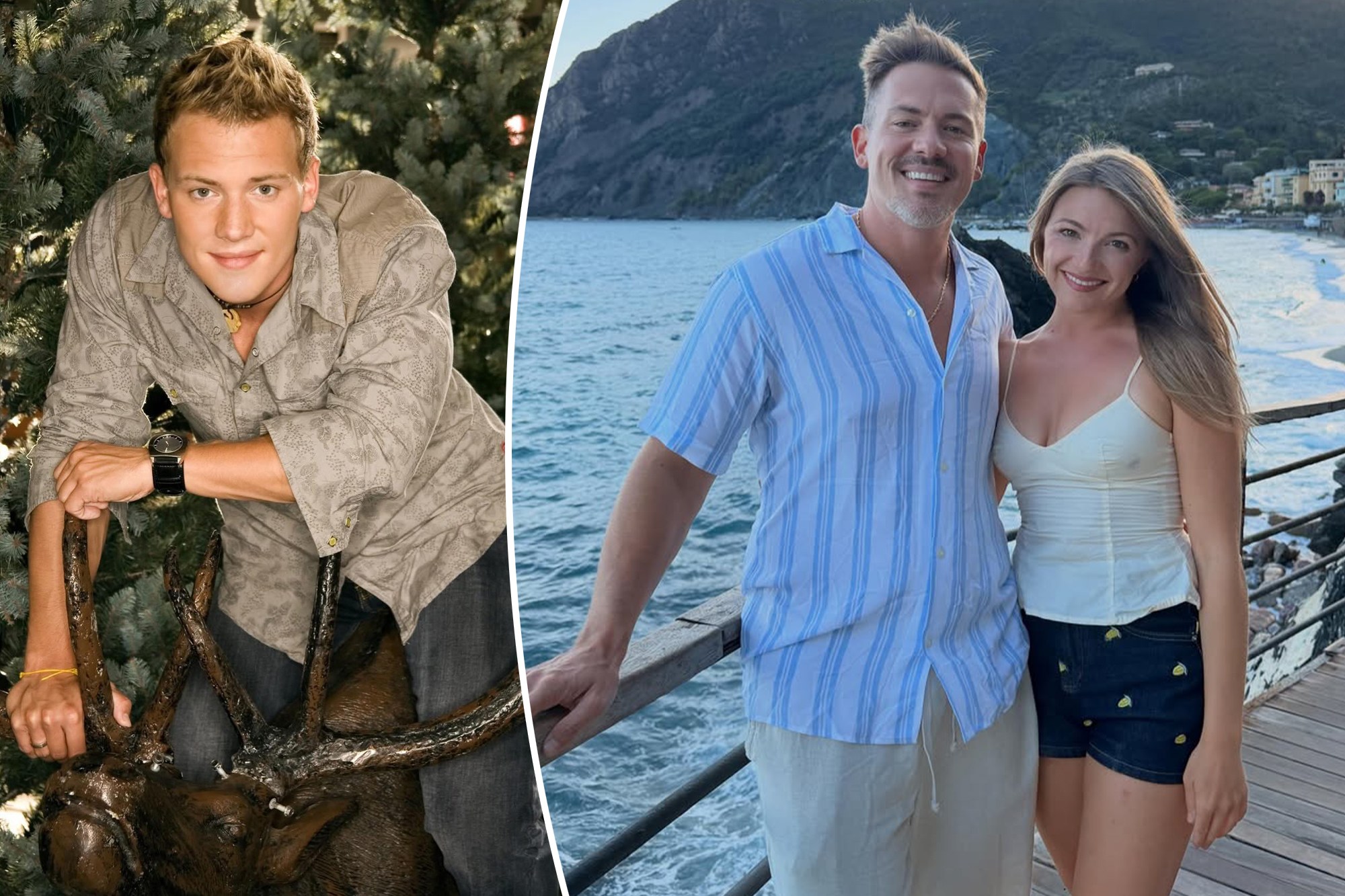 A former contestant from MTV's The Challenge posing during a getaway with his girlfriend Rachel Vaughan.