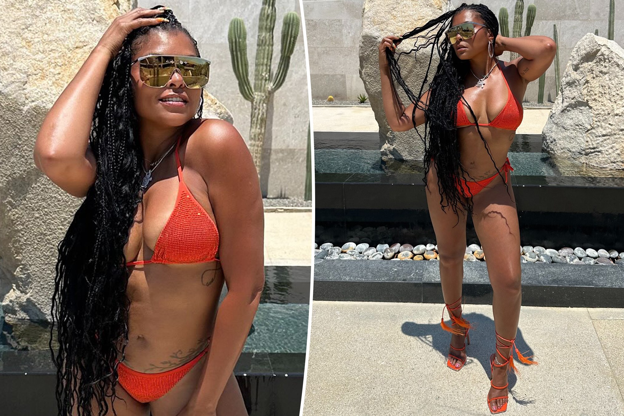Taraji P. Henson posing during a sunny trip to Mexico
