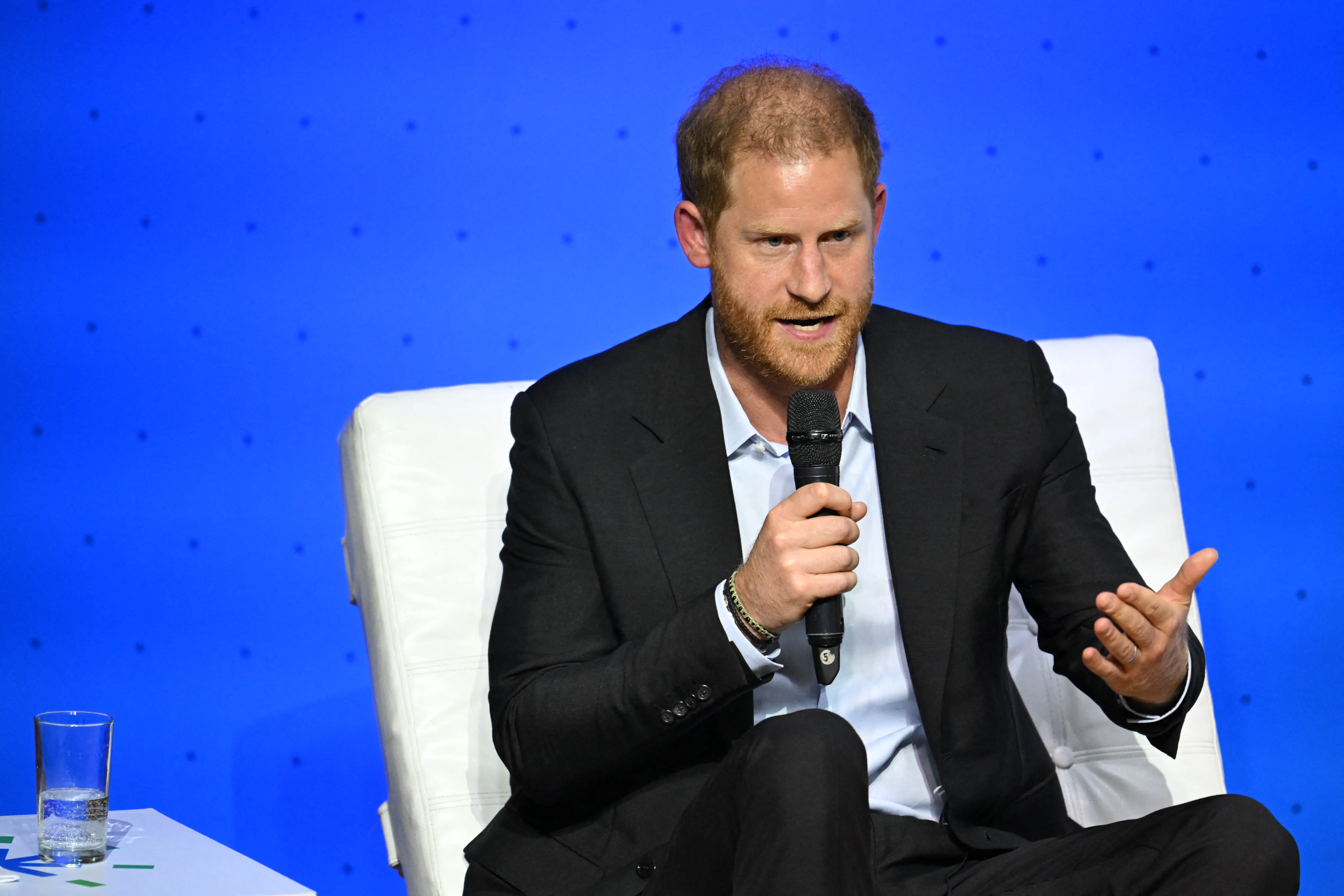 Prince Harry speaking during the "Responsible Digital Future" forum.