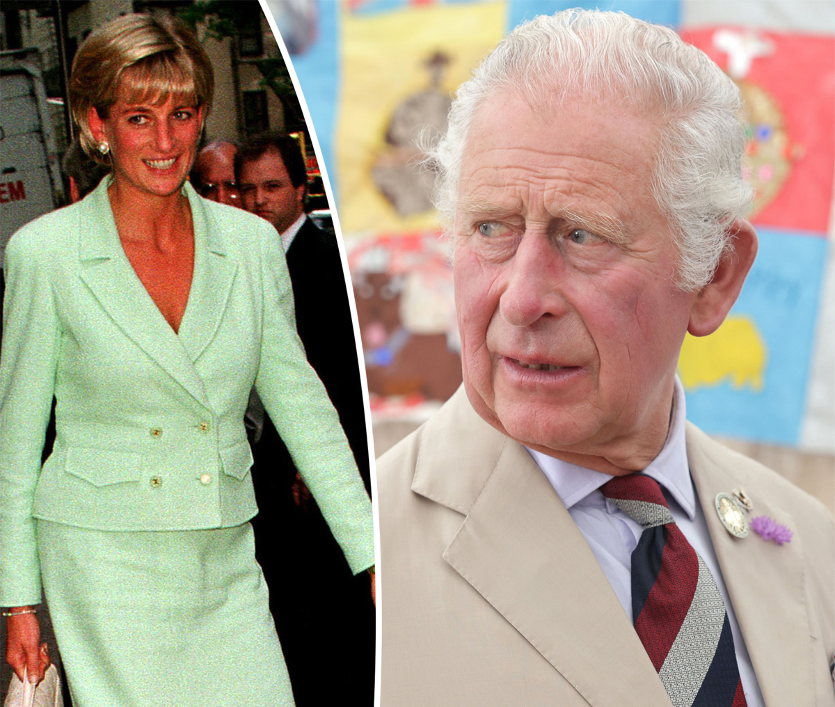 King Charles III and Princess Diana during a public royal engagement