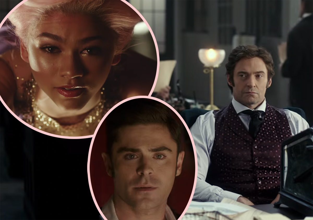 Hugh Jackman and Zendaya attending a premiere event for The Greatest Showman