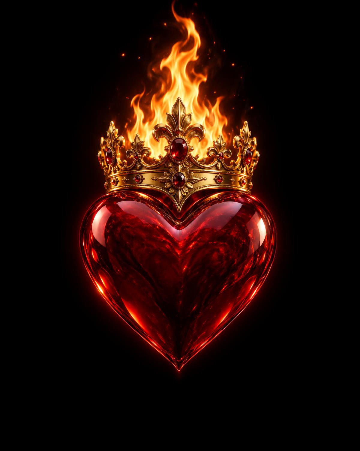 Crowned heart, portrait
